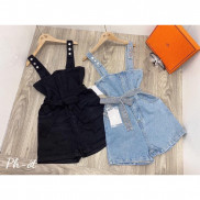 [Mã FASHIONGREEN15 giảm tới 30K đơn 99K] Yếm short jeans nữ co dãn king168 , yếm nữ co dãn nhẹ thoải mái trẻ trung DC02
